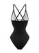 Maillot de Bain 1 Pièce Dos-Nu Croisé Lacé Années 80