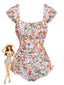 Maillot De Bain Une Pièce Fleuri Années 50