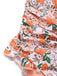 Maillot de Bain Une Pièce à Fleurs Manches Ailettes et Volants Années '50 5