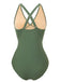 Ajouré Métal Boucle Maillot de Bain Une Pièce Années 1940 3