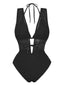 Maillot de bain dos nu en maille noire années 1950