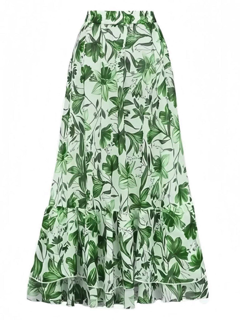 [Prévente] 2PCS Cache-maillot de bain bleu à fleurs années 1940