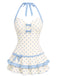 [Prévente] Maillot de bain jaune col licou à pois années 40