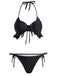 Black 1950s Halter Tankini Set