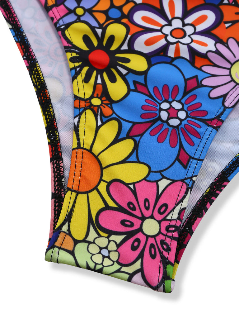 Marguerite Halter Coloré Ensemble Tankini Années 2000 7