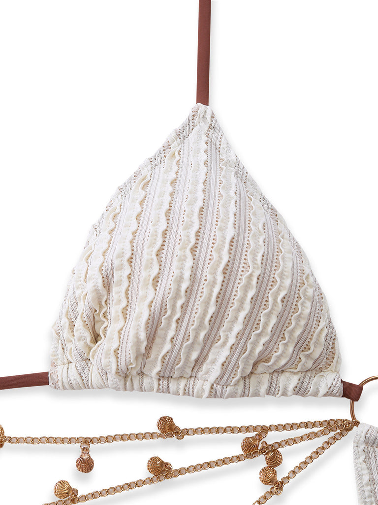 Uni Metal Chaîne Découpé Maillot de Bain Années 1930 7