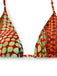 Orange Psychédélique à Pois Filet Ensemble Bikini Années 1960 5