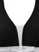 Ensemble Tankini Bicolore Nœud Noir et Blanc années 50 4