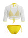 Bikini Triangle Jaune Dos Nu et Cache-Maillot Années 1960
