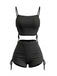 Ensemble Tankini Vintage à Bretelles Froncé Années 1940