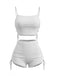 Ensemble Tankini Vintage à Bretelles Froncé Années 1940 3