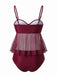 Maillot de Bain en Filet High Waist Nœud Tie Années 1950 3