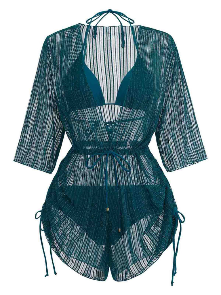 Maillot de Bain Solid Halter & Shimmer Années 1950 2