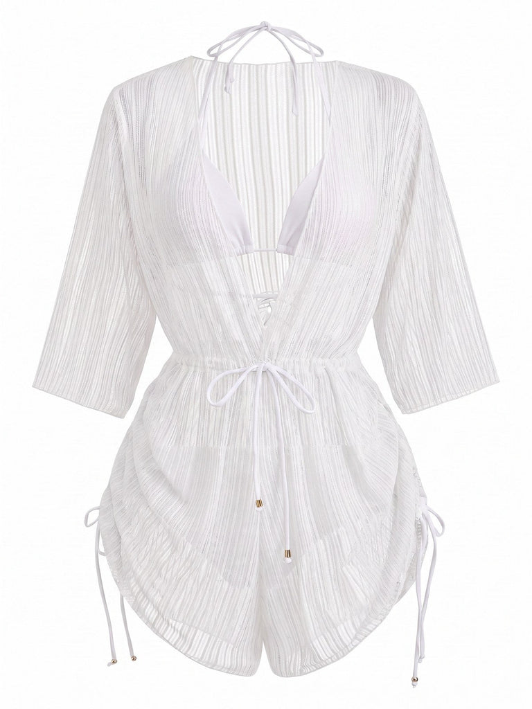 Maillot de Bain Solid Halter & Shimmer Années 1950 11
