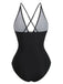 Maillot de Bain Une Pièce Découpé Lacé Plongeant Années 1960 9