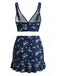 Maillot de Bain Floral Torsadé Devant & Ruffled Années 1940 5