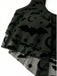 Set Tankini Gothique en Résille à Rayures Imprimé Chauve-Souris Années '70 3