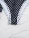 2PCS Set Bikini Noir Halter à Pois et Cache Maillot Années '40 7