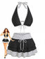 [Prévente] Bikini Noir à Pois et Cache Maillot Années 40