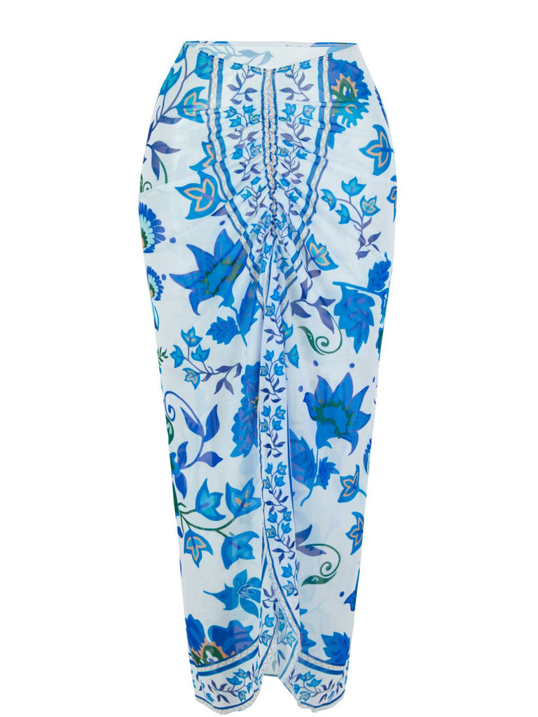 Maillot de Bain Une Pièce Floral à Larges Bretelles et Cache-Maillot Années 1950 4