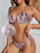 Ensemble Bikini Métallique Coquillage Halter Années 1980 8