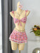Ensemble Bikini à Volants Floral avec Dentelle Années 1940 3
