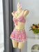 Ensemble Bikini à Volants Floral avec Dentelle Années 1940 4