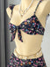 Ensemble Bikini à Volants Floral avec Dentelle Années 1940 13