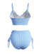 Maillot de Bain Volant Halter Taille Haute Années 1980 3