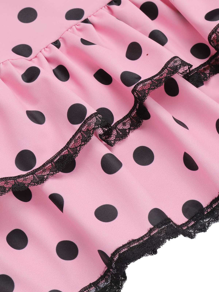 [Prévente] Maillot de bain une pièce noir à pois et nœud des années 1940