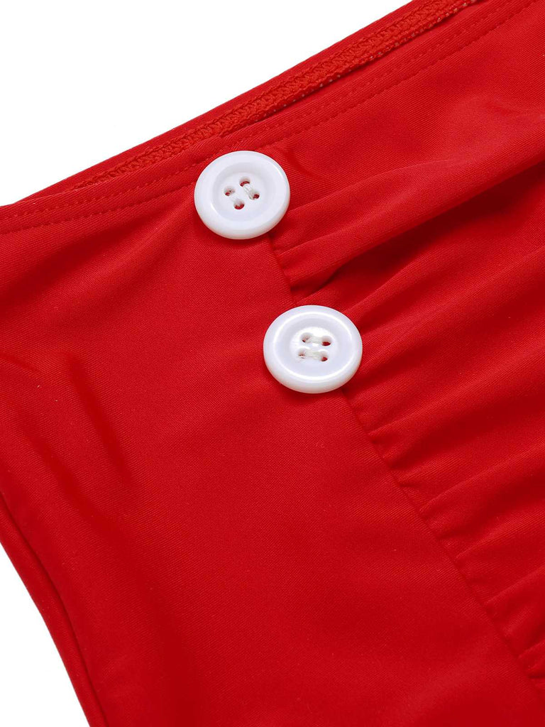 [Prévente] Maillot de bain bleu dos nu Roses des années 1940