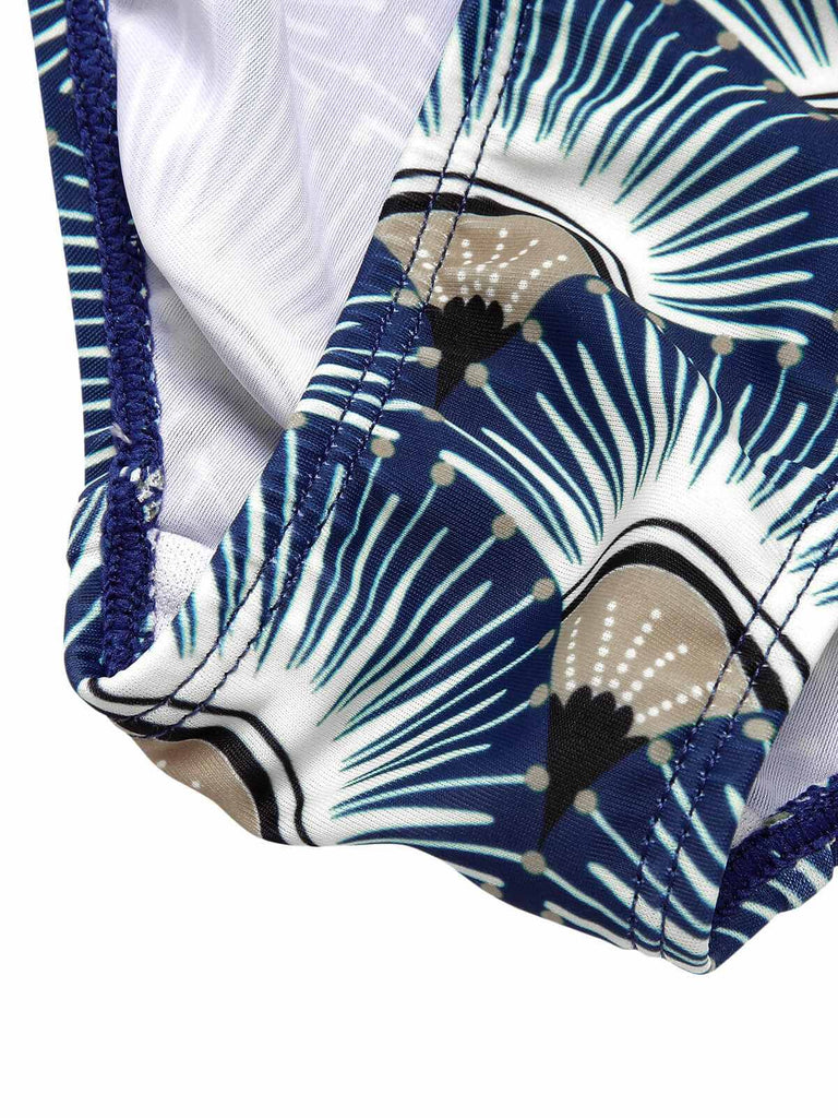 Ensemble de bikini à lacets bleu antique des années 1930