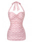 [Prévente] Maillot de Bain Rose Pâle À Pois Années 50