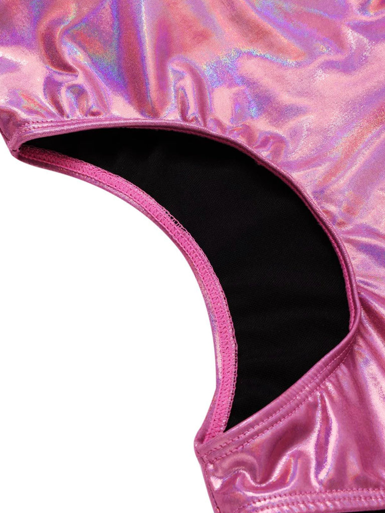 [Prévente] Maillot de bain bleu brillant avec nœud et creux des années 1970