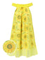 [Prévente] Chemise de nuit en tulle jaune col bateau tournesol années 1950