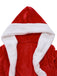 [Prévente] Peignoir à capuche en fausse fourrure Noël rouge et pompons des années 40
