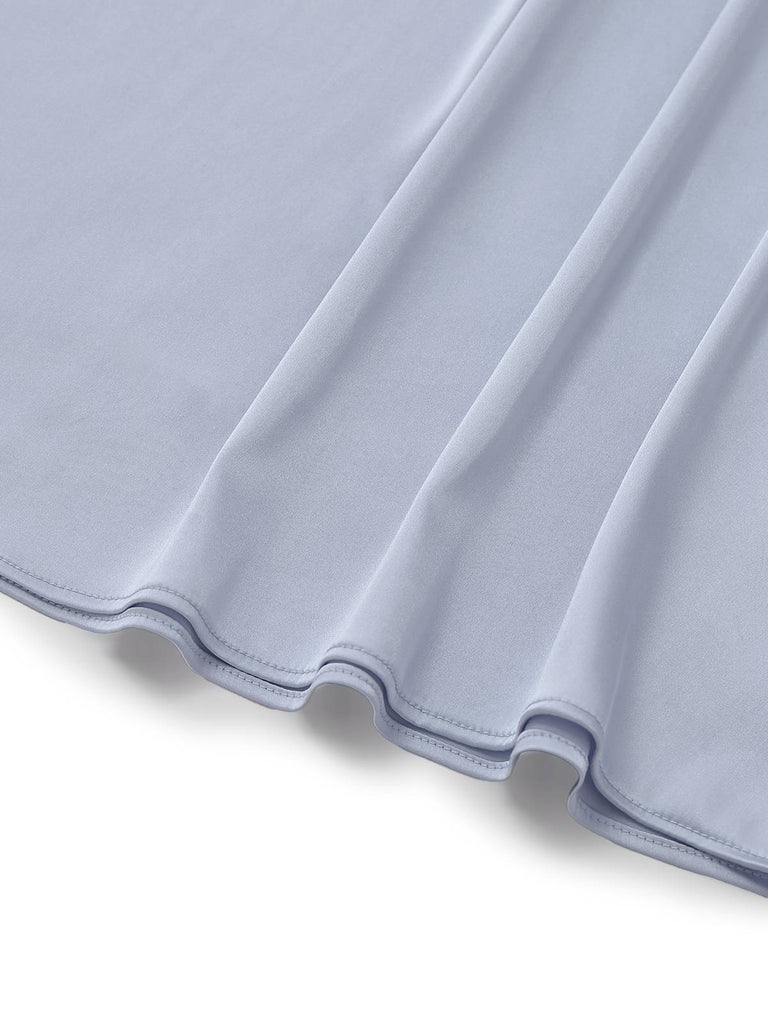 [Prévente] Nuisette bleu clair dos découpé patchwork de dentelle années 1930