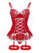 Ensemble de lingerie lacets et nœud en dentelle contrastée années 1970