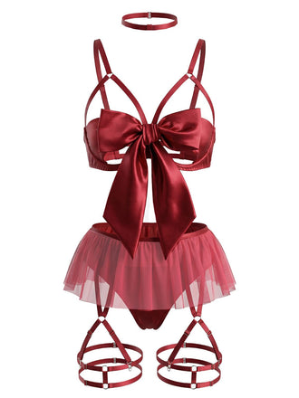 Ensemble pyjama patchwork en maille nœud années 1960