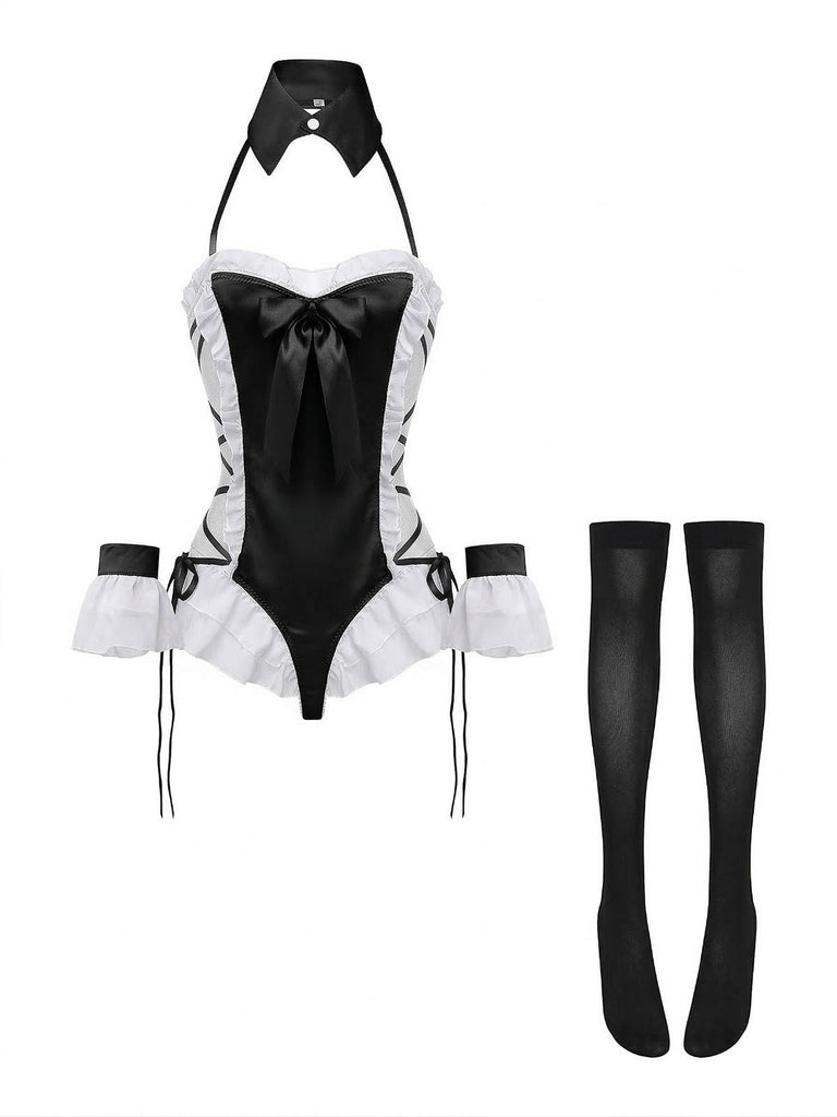 5PCS Bunny Ouvert Body Lingerie Années 1980 10