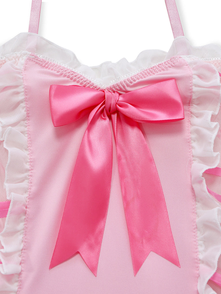 5PCS Bunny Ouvert Body Lingerie Années 1980 5