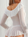 Ensemble 2 Pièces Nuisette Épaules Dénudées Tulle Transparent Années 50