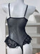 Nuisette Noir Lacé Transparent Dentelle Corset Années 1980 6
