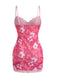 Robe Moulant Floral Dentelle Bordure Lingerie Nuisette Mini Années 1960 8