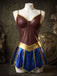 Set Nuisette Cosplay Super-Héroïne Métallique Années 1980