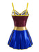 Set Nuisette Cosplay Super-Héroïne Métallique Années 1980