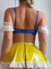 Nuisette Bleu Jaune Nœud Dollcore Années 1950 4