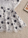 Set Pyjama Babydoll en Dentelle Chat Halloween Années 1950