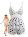 Set Pyjama Babydoll en Dentelle Chat Halloween Années 1950