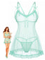 Nuisette babydoll dentelle transparente fines bretelles années 1970